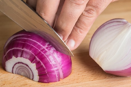 After cooking everything, the food is incomplete without raw onion salad.