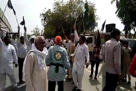 किसानों ने किया विरोध