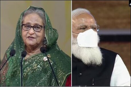 बांग्लादेश की पीएम शेख हसीना और भारतीय प्रधानमंत्री नरेंद्र मोदी (ANI)