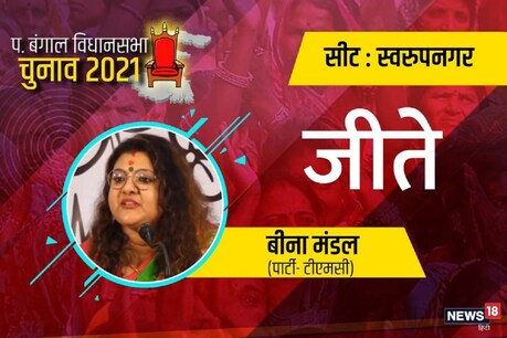 स्वरूपनगर विधानसभा सीट से तृणमूल कांग्रेस की बीना मंडल की जीत.