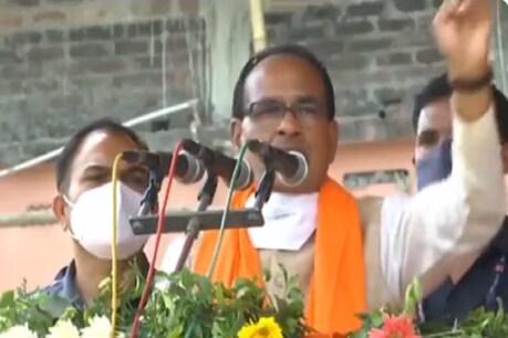 CM शिवराज ने पश्चिम बंगाल के मोयना विधानसभा क्षेत्र में सभा की.