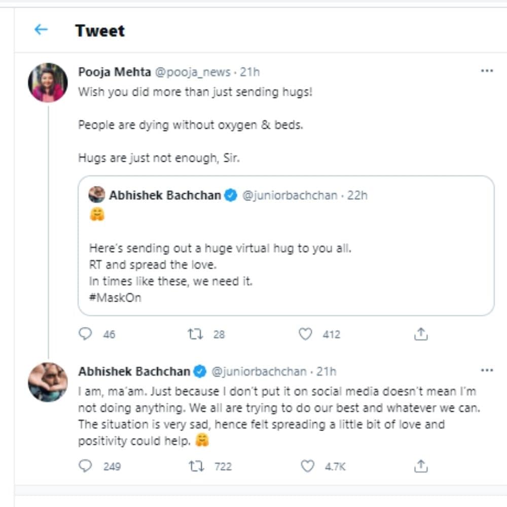 Abhishek Bachchan, Abhishek Bachchan troll, Abhishek Bachchan on covid 19, social media, Abhishek Bachchan reply trolls, Social media, Viral tweet, अभिषेक बच्चन, कोरोना वायरस, सोशल मीडिया