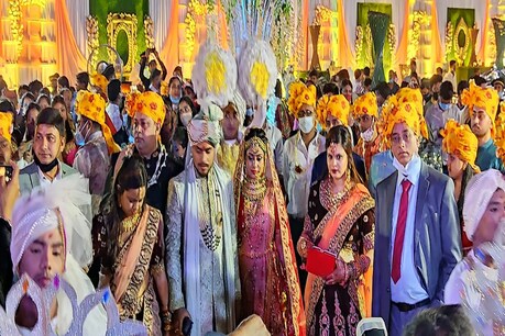 बिहार में बीजेपी विधायक के बेटे की शादी में उड़ी कोविड गाइडलाइन की धज्जियां