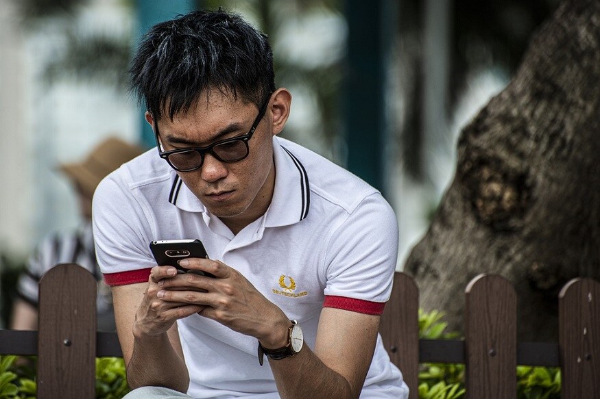 Beggars with QR code China