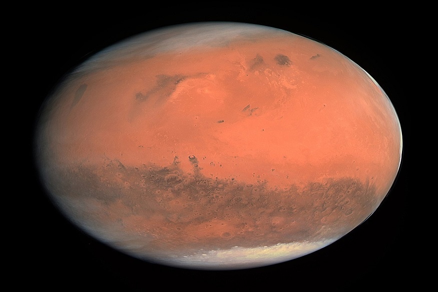Mars blue dunes NASA