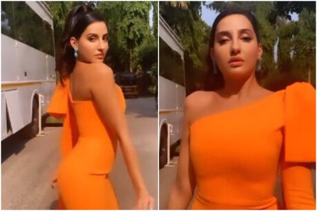 वे वीडियो के माध्यम से अपने क्रश के बारे में बता रही हैं. (फोटो साभारः Instagram/Nora Fatehi)