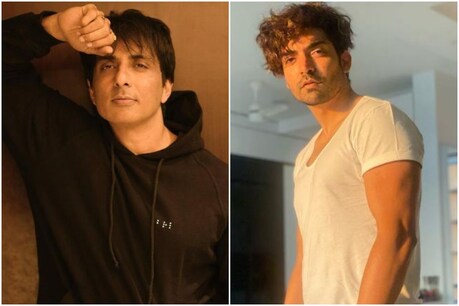 सोनू सूद से प्रेरित होकर एक्टर गुरमीत चौधरी लोगों की मदद को आगे आए (फोटो साभारः Instagram/Gurmeet Chaudhary/Sonu Sood)