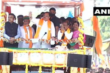 जेपी नड्डा ने किया रोड शो. (Pic- ANI)