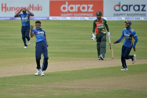 BAN VS SL: श्रीलंका ने बांग्लादेश को तीसरे वनडे में दी मात (फोटो-एएफपी)