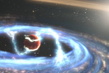 यह बाह्यग्रह (Exoplanet) निर्माण की प्रक्रिया से गुजर रहा है. (तस्वीर: NASA, ESA, STScI, Joseph Olmsted)