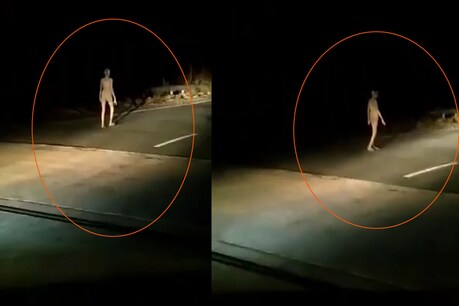 30 सेकंड के इस वायरल वीडियो में एक अजीब सी आकृति का शख्स दिखाई दे रही है.