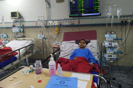 रांची के अस्पताल में भर्ती बच्चा.