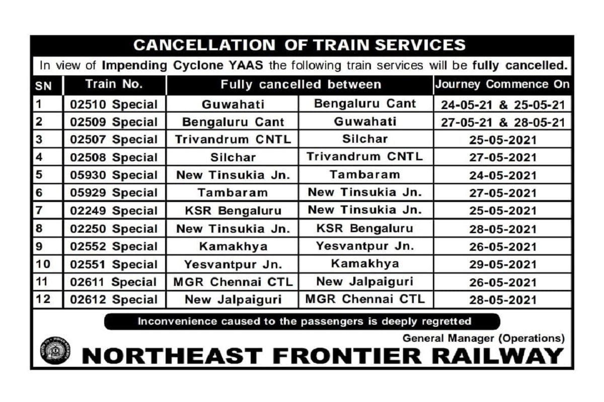 Canceled Trains List
