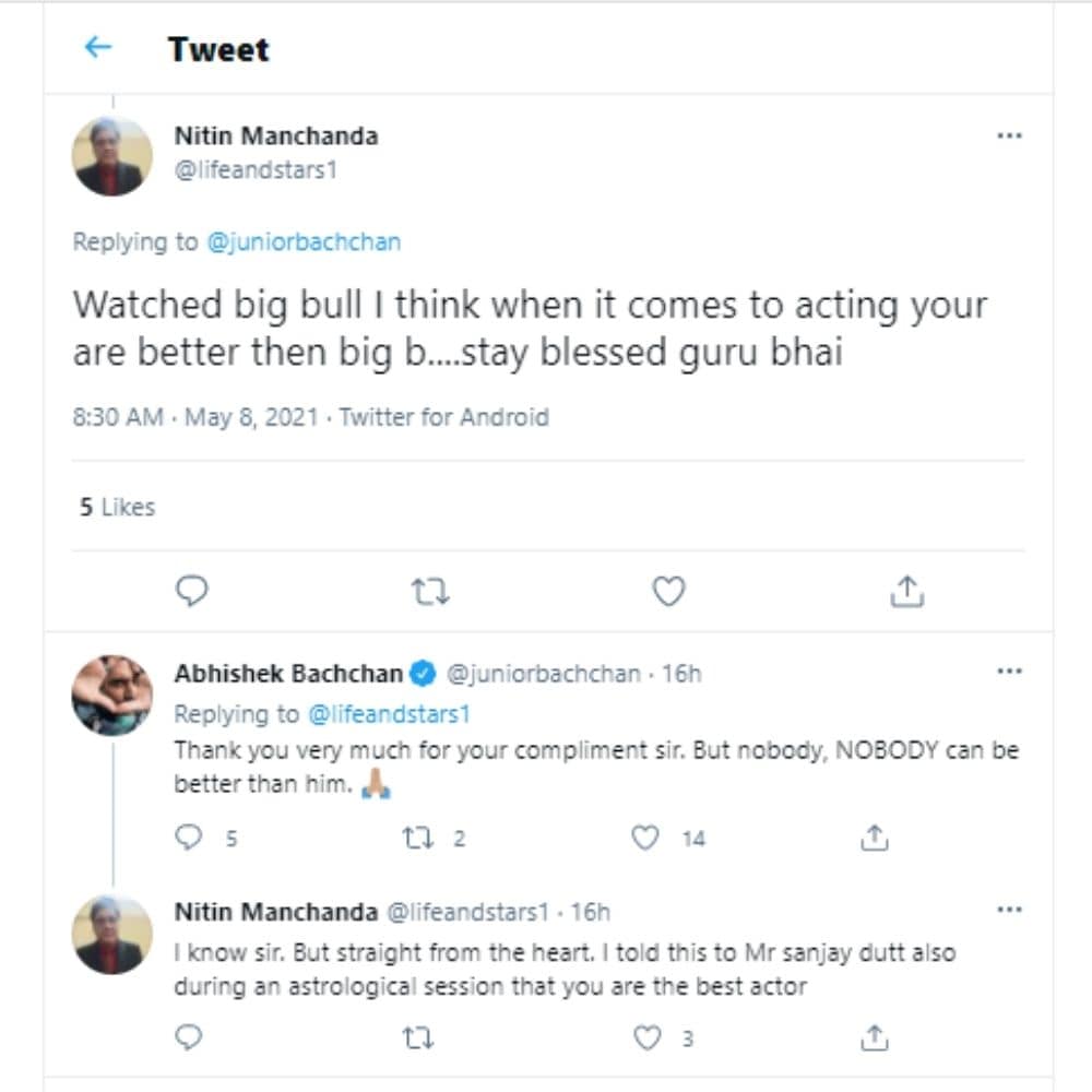 अभिषेक बच्चन, अमिताभ बच्चन, Abhishek Bachchan, Amitabh Bachchan, Abhishek Bachchan responds Twitter user, Abhishek says nobody can be better then Amitabh Bachchan, Social Media