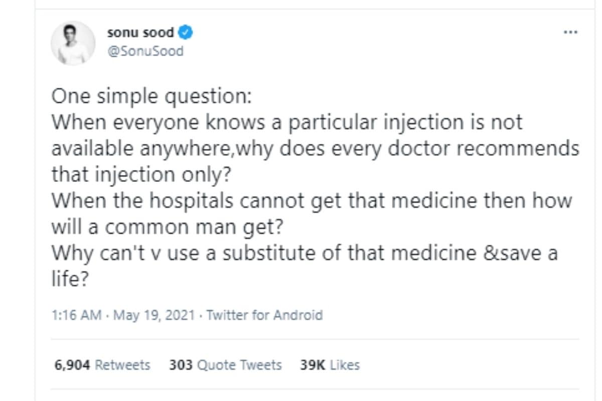 Sonu Sood, Sonu Sood tweet, Sonu Sood asked questions to Doctors, Social Media, Viral tweet, Coronavirus, सोनू सूद, सोनू सूद ट्वीट