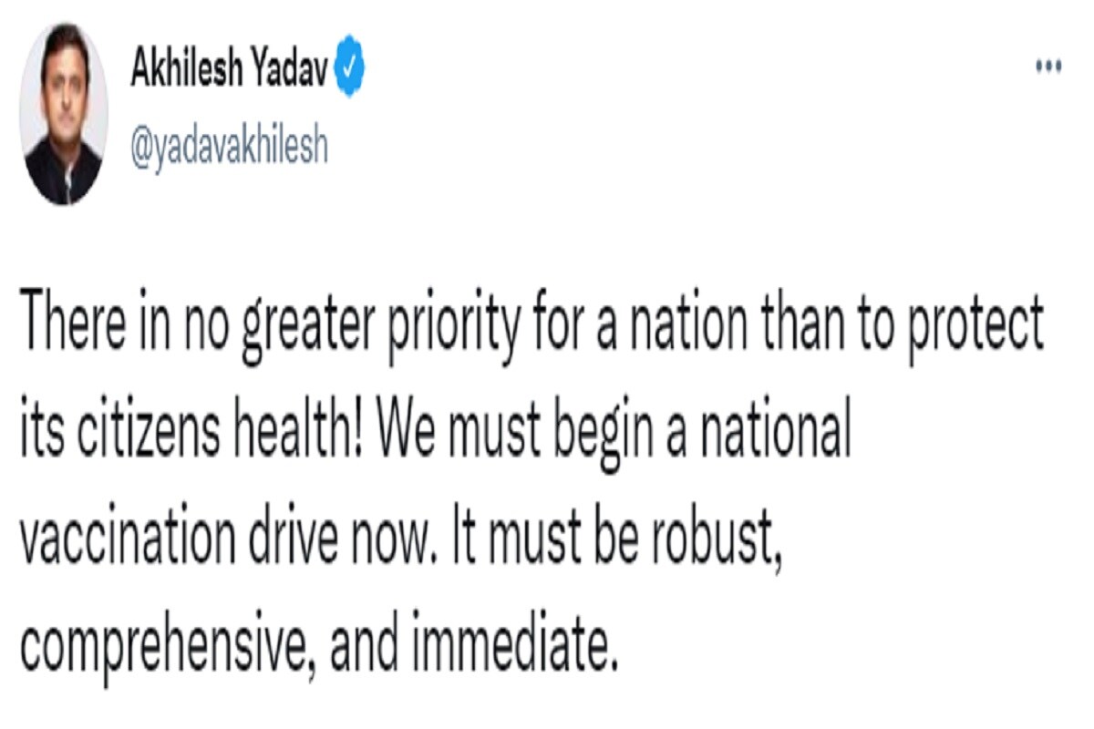 akhilesh yadav tweet