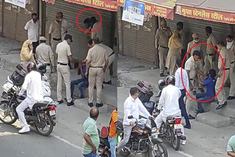 पुलिस ने दो युवकों को बेरहमी से पीटा