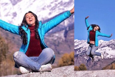 अशनूर कौर (Ashnoor Kaur) इंस्टाग्राम पर अपनी दो तस्वीरें शेयर की हैं. फोटो साभार: @Ashnoor kaur