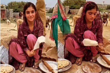 रोटी पकाती हुई ये लड़की रातोंरात सेंसेशन बन गई है.