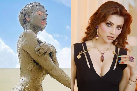 उर्वशी ने मड-बाथ की ये तस्‍वीर सोमवार को शेयर की है. (फोटो साभारः Instagram/urvashirautela)