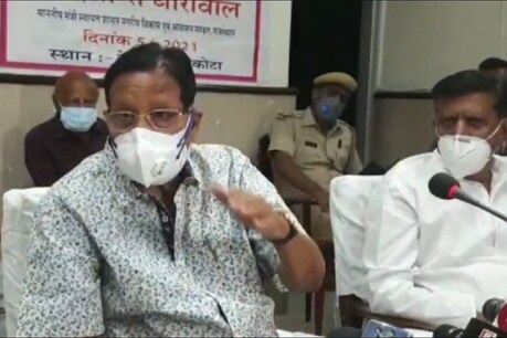 राजस्थान सरकार के मंत्री ने की प्रेस कॉन्फ्रेंस.