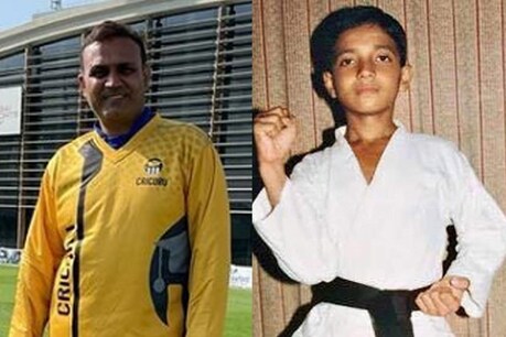 सहवाग ने रहाणे के बचपन की एक तस्वीर ट्विटर पर शेयर की. (Twitter/Sehwag)