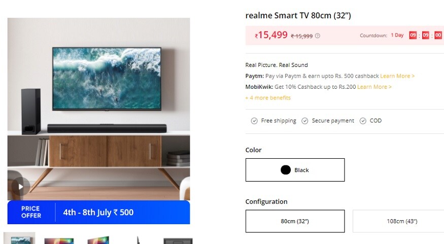 Realme स्मार्ट टीवी को सस्ते में खरीदने का मौका दिया जा रहा है.