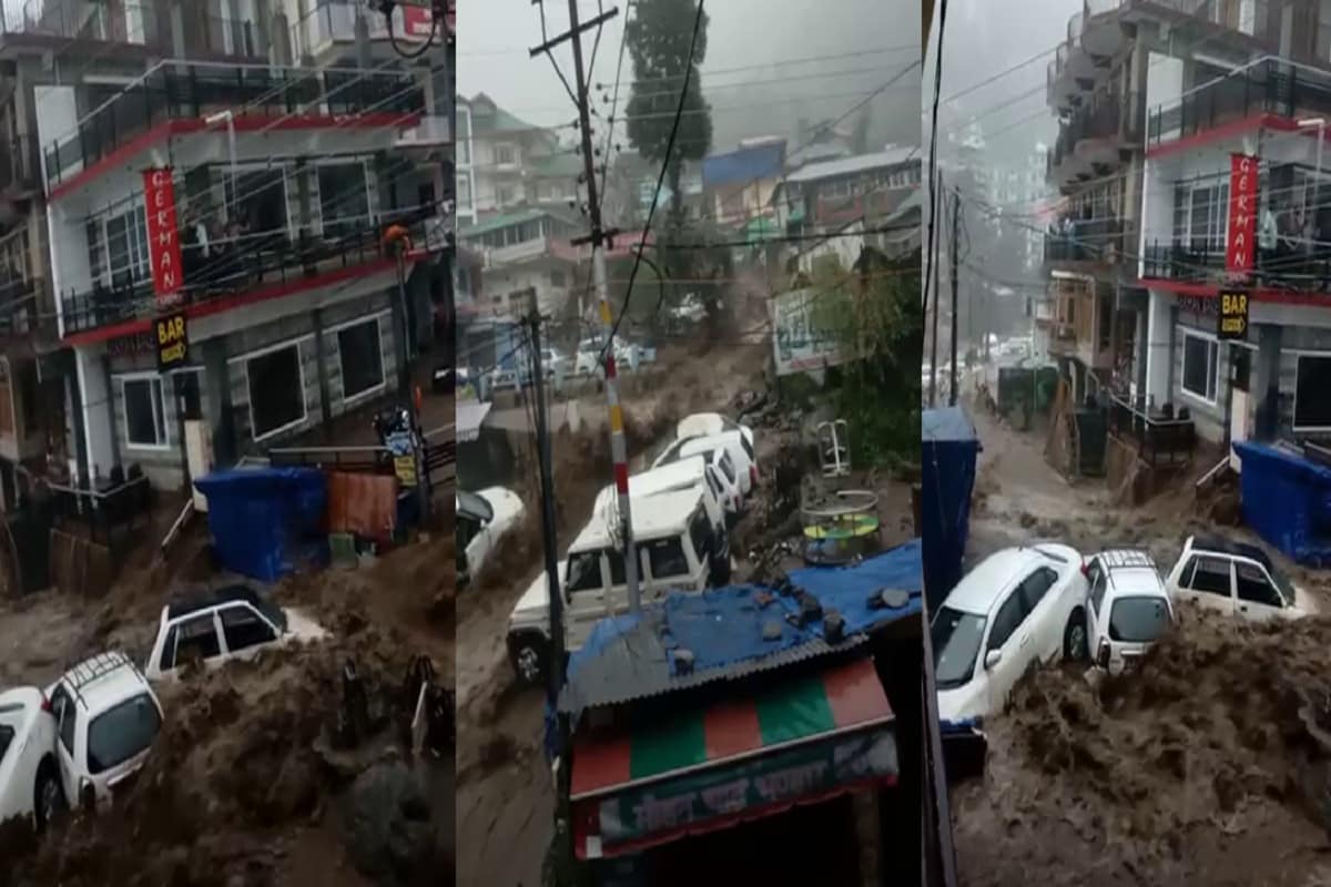 हिमाचल में मानसून का रौद्र रूप: धर्मशाला के भागसू में फटा बादल, तेज धारा में कई वाहन बहे, देखें Video