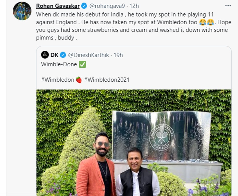rohan gavaskar dinesh karthik