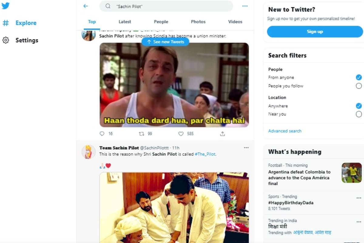 modi cabinet expansion, tweet, twitter, jyotiraditya scindhia, sacin pilot, civil aviation minister trending topic