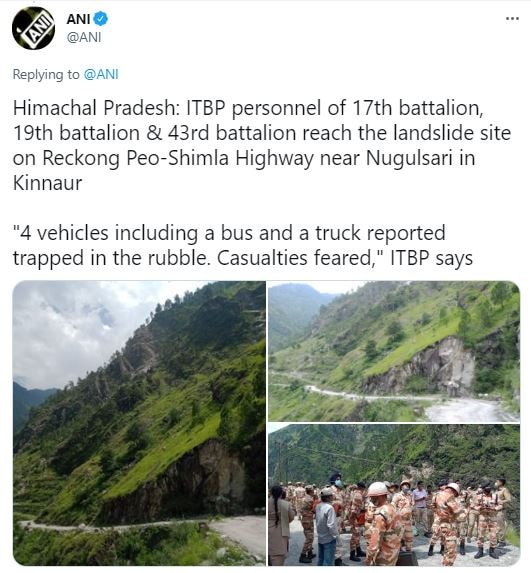 Kinnaur Landslide, PM Narendra Modi, Himachal News Update, Home minister Amit Shah, ITBP team