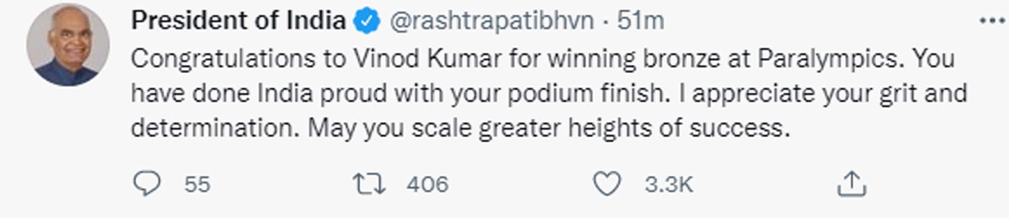 president on vinod kumar