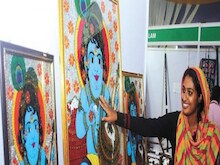 केरल: मुस्लिम महिला ने भगवान कृष्ण की बनाई पेंटिंग, मंदिर में मिला खास स्‍थान