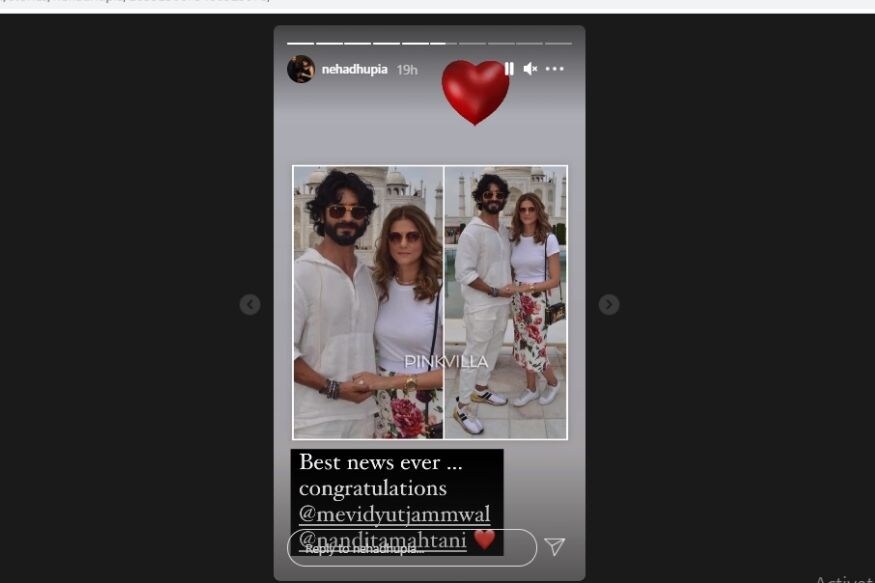 Bidyut Jamwal, Nandita Mahtani, Bidyut Jamwal and Nandita Mahtani Engaged, Diamond Ring in Nandita Mahtani's Hand, Social Media, Viral Photos, Bidyut Jamwal, Nandita Mahtani