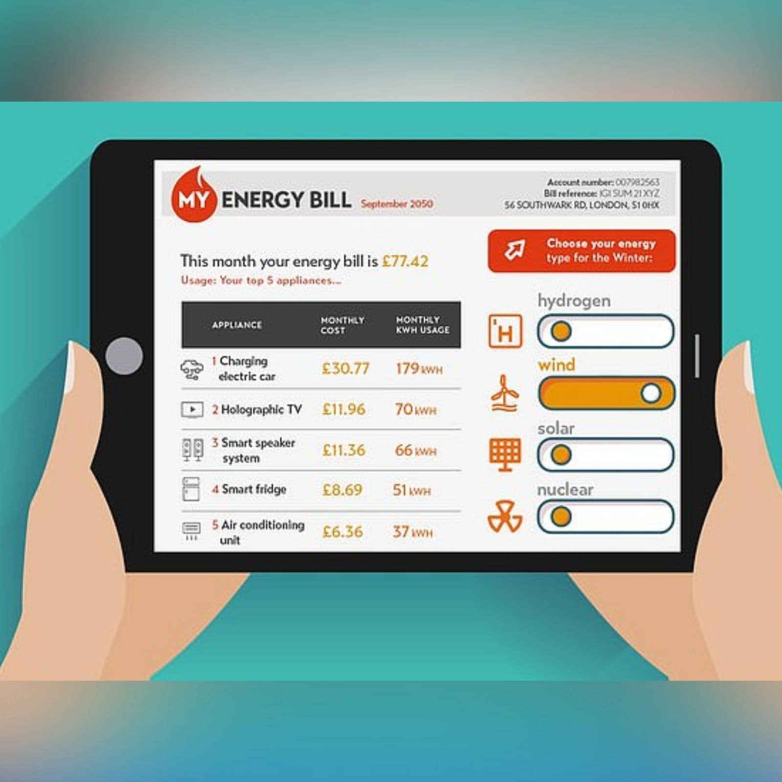 mobile app to manage electricity
