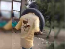 MP में ग्रामीणों ने प्रेमी जोड़े को दी तालीबानी सजा, गले में टायर डालकर घुमाया