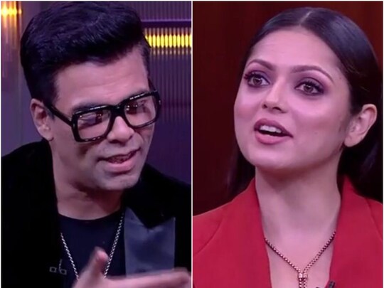 दृष्टि धामी 'द एंपायर' के आर्टिस्ट्स के साथ शो 'कॉफी विद करण' में पहुंची थीं. (फोटो साभारः Instagram/dhamidrashti)