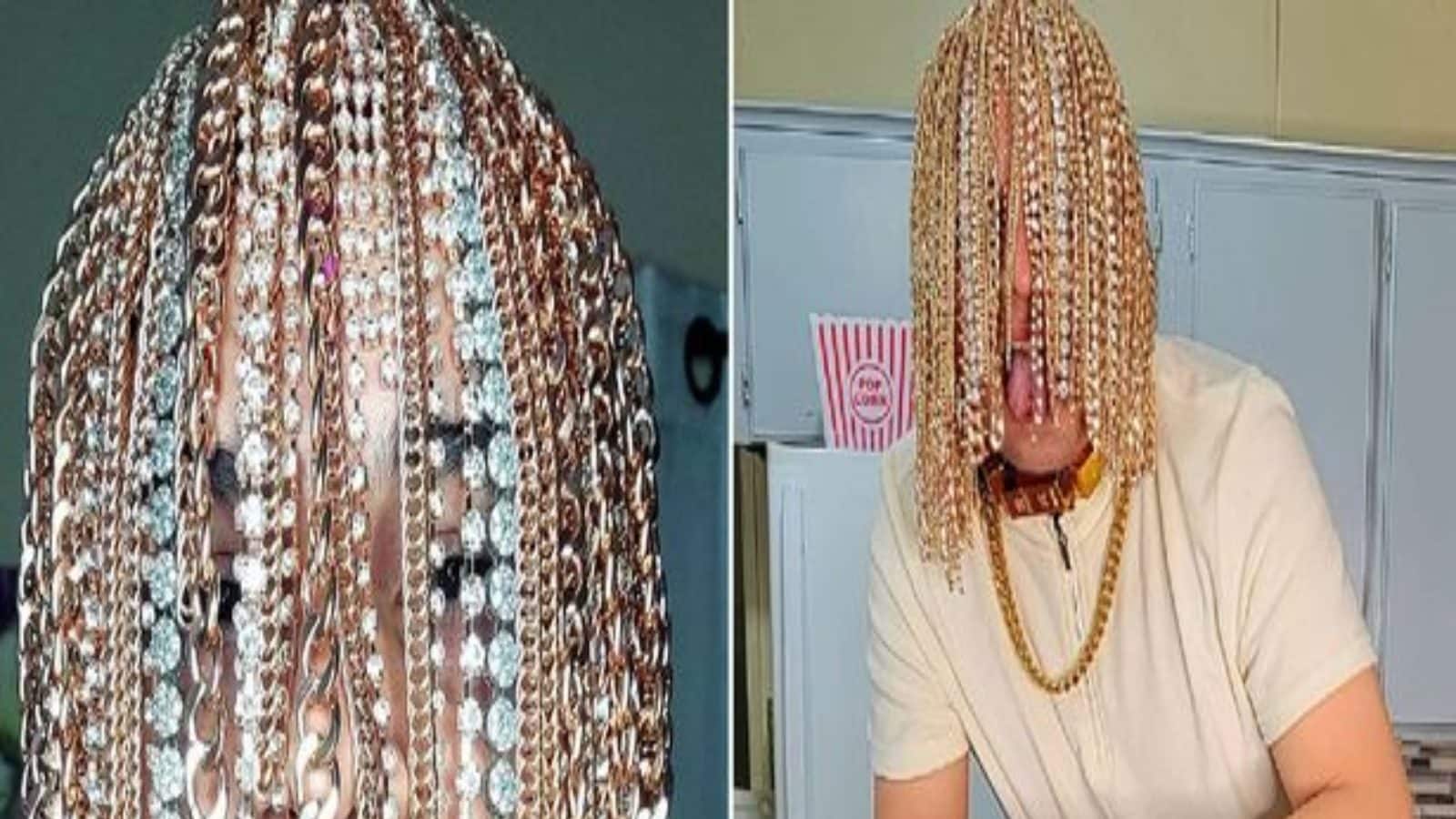 Rapper Dan Sur gets gold chain hooks surgically implanted into scalp   newscomau  Australias leading news site