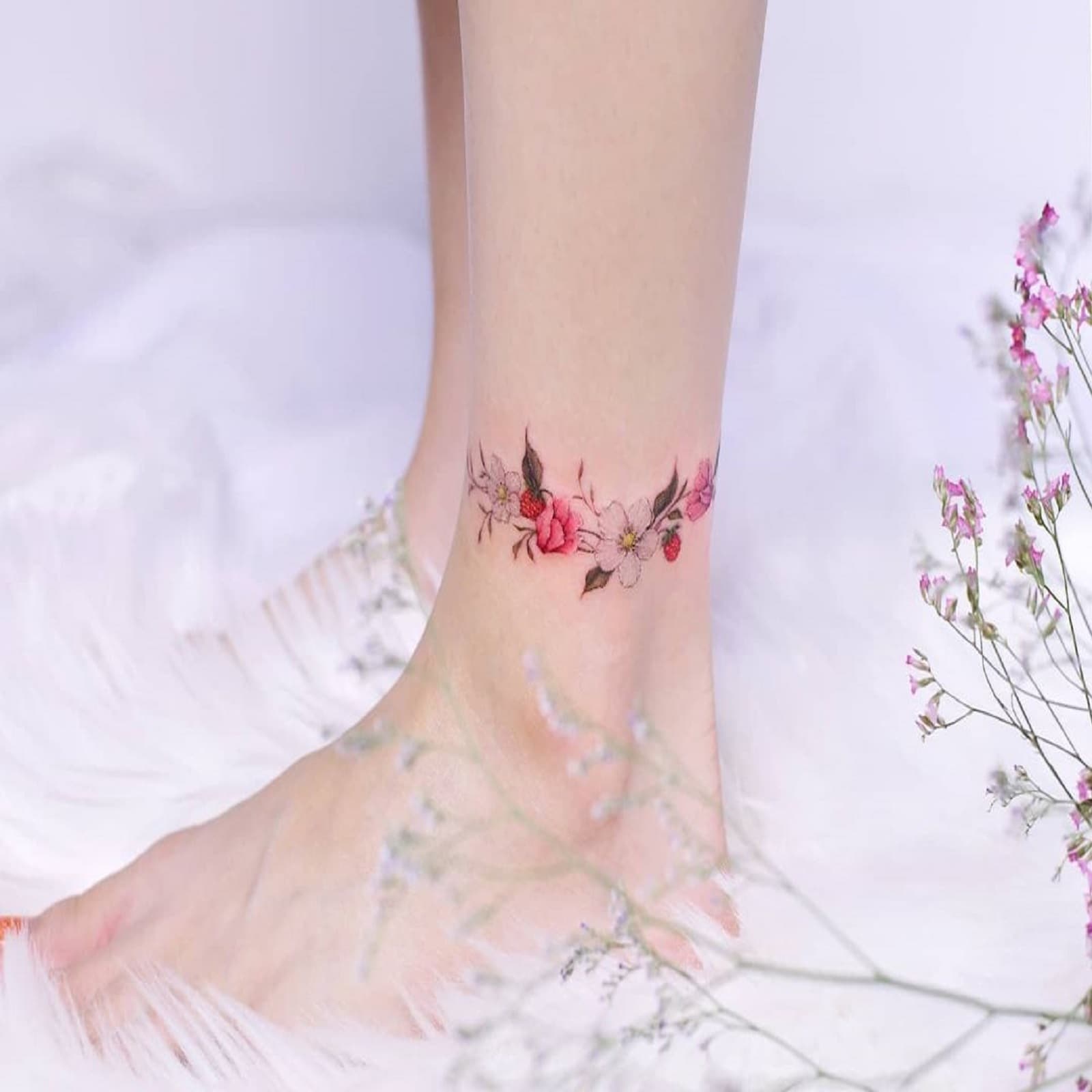 Anklet Tattoo with Initials - Ankle Tattoo for Girls - Ankle Tattoo design  - YouTube