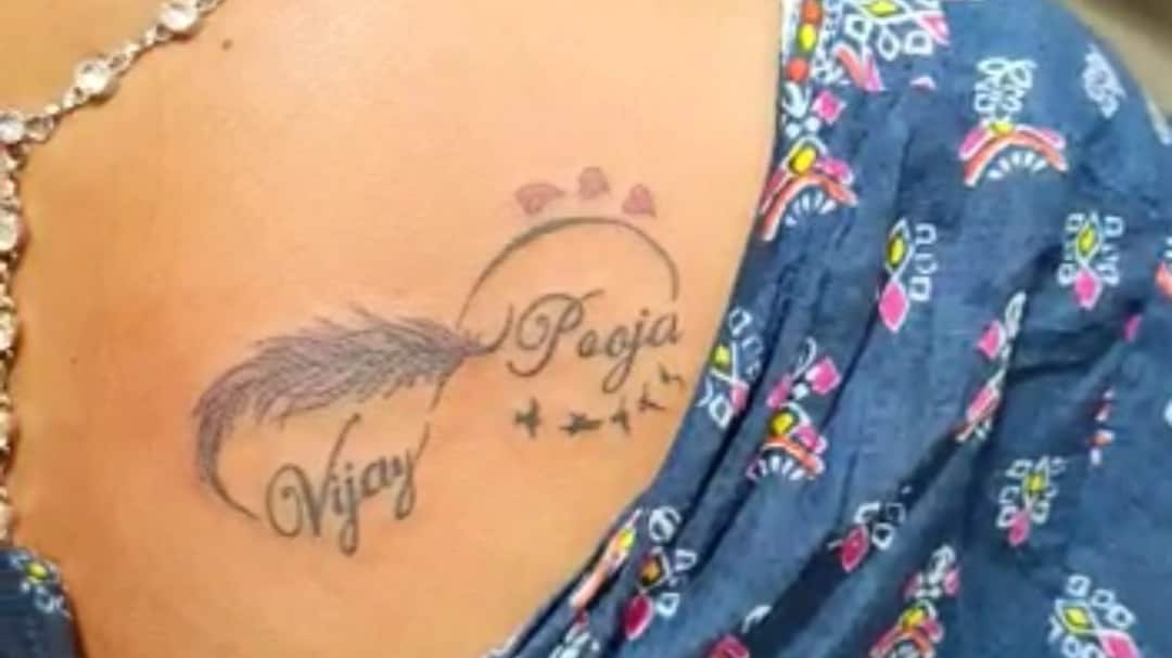 Vijay Name Tattoo in 2023  Name tattoo Tattoos Names