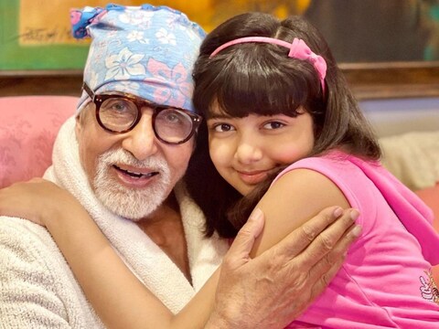 आराध्या बच्चन ने दादा अमिताभ बच्चन को बर्थडे विश किया.
(फोटो साभारः  Instagram @aishwaryaraibachchan_arb)