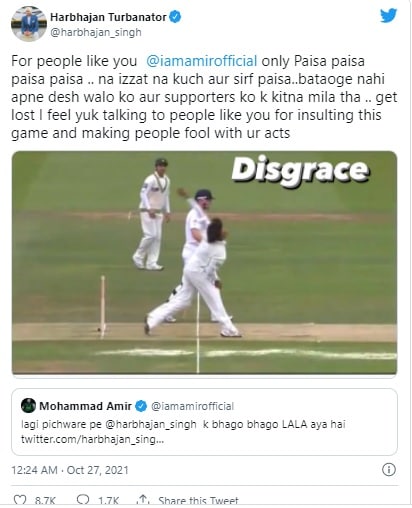 harbhajan singh, Mohammad Amir, india vs pakistan, ind vs pak, cricket news, t20 world cup, t20 world cup 2021