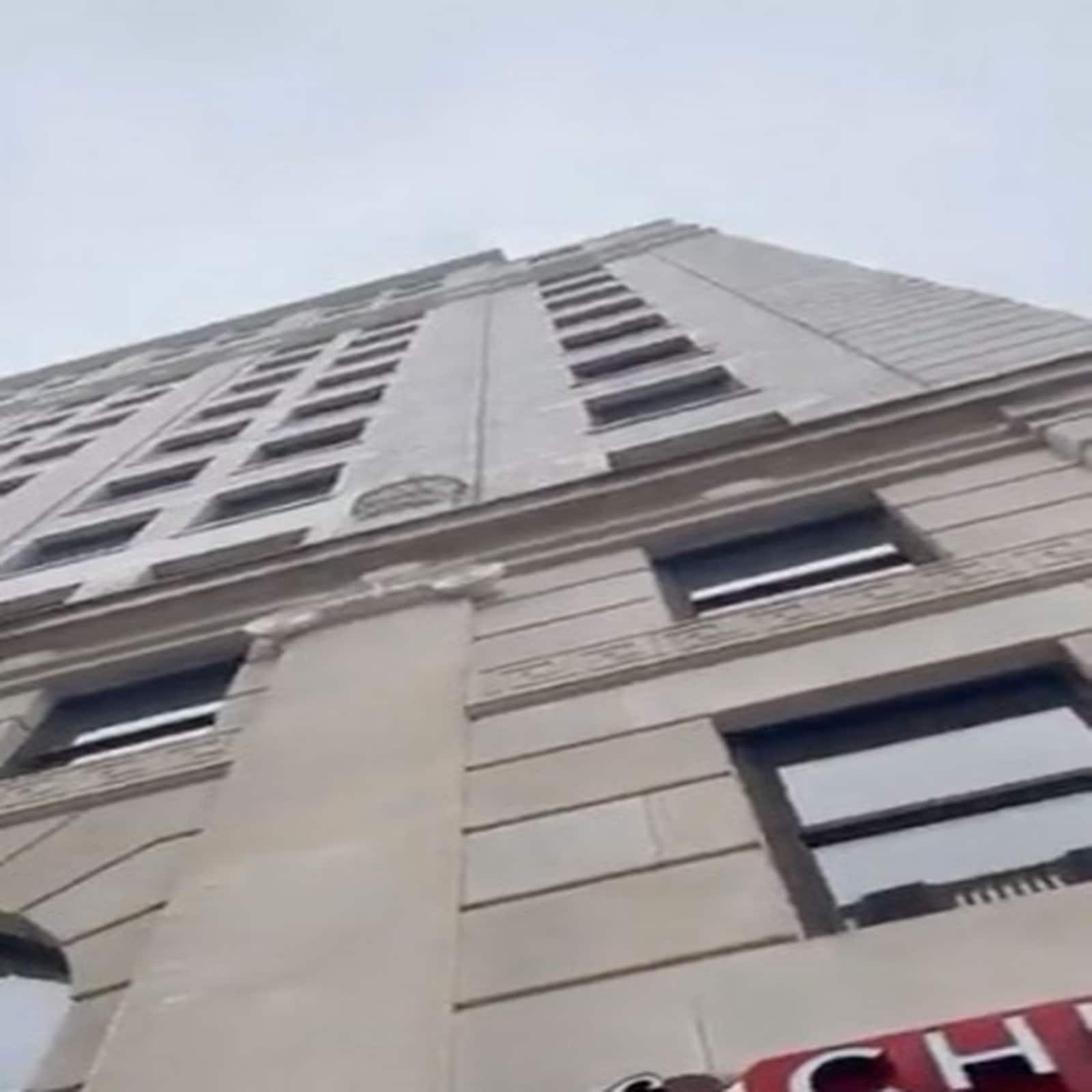man fall on bmw from 9th floor