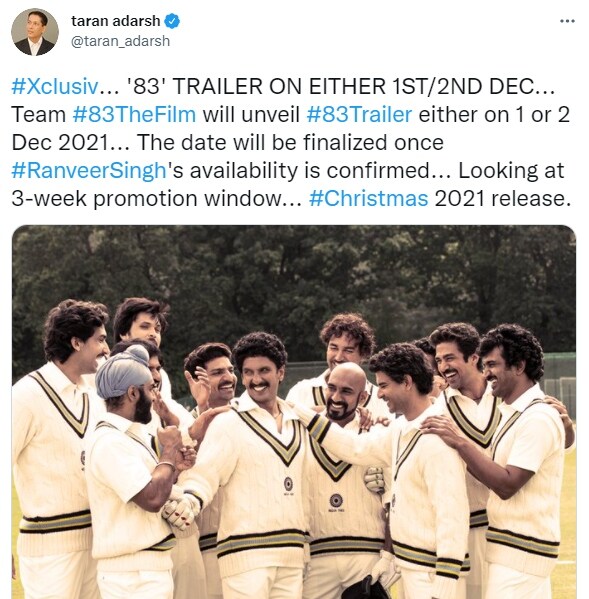 Ranveer Singh film 83 Preparing to release the trailer on this day