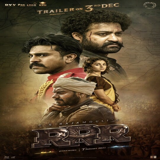 Ram charan jr ntr alia bhatt ajay devgn starrer rrr trailer to be released on december 3 - &#39;RRR&#39; का ट्रेलर 3 दिसंबर को होगा रिलीज, मेकर्स बोले, &#39;धमाके के लिए रहें