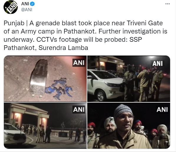 Punjab, Pathankot, Army Camp, Grenade Blast,