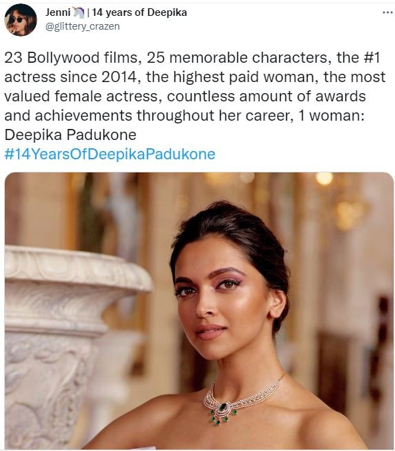 tweet on deepika