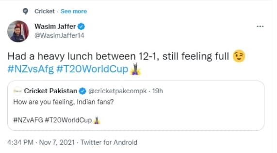 pakistan cricket, wasim jaffer, t20 world cup 2021, t20 world cup, t20 wc, cricket news, india vs pakistan, ind vs pak