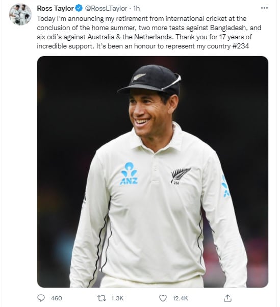 Ross taylor announced retirement from international cricket at the end of  home summer - रॉस टेलर ने किया संन्‍यास का ऐलान, जानें कब खेलेंगे फेयरवेल  मैच – News18 हिंदी