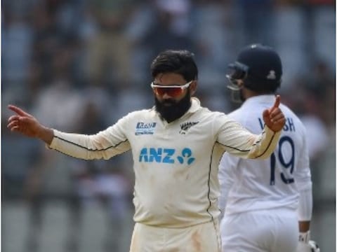 India vs New zealand 2nd test: एजाज पटेल (Ajaz Patel) ने भारत के खिलाफ 10 विकेट झटके. (AFP)